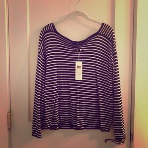 Eileen Fisher Striped Sweater, Size Small, Tencel